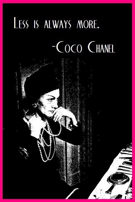 chanel less is more|coco chanel love quotes.